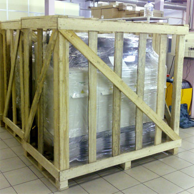 Обрешётка, упаковка грузов на производстве заказчика силами Крептара